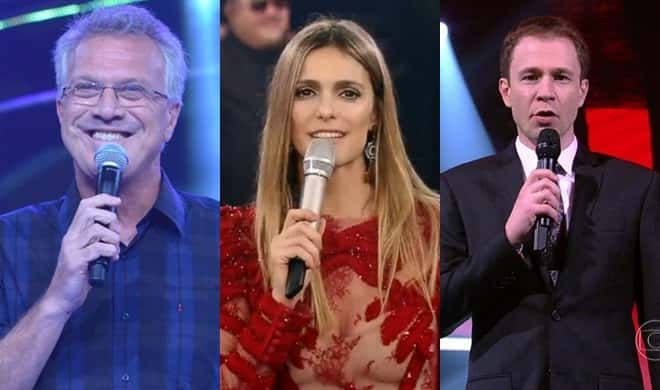 Pedro Bial, Fernanda Lima e Tiago Leifert (Foto: Divulgação/Reprodução/Globo/Montagem)
