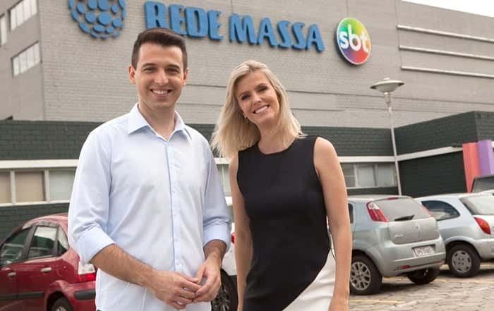 Thays Beleze e Eduardo Scola vão comandar o "SBT Paraná" (Foto: James Marçal)