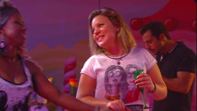 Cacau durante festa do "BBB" (Foto: Reprodução)