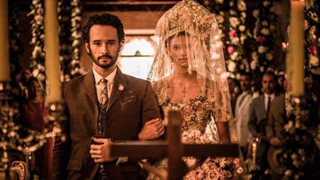 Afrânio (Rodrigo Santoro) e Leonor (Marina Nery) (Foto: Globo/Caiuá Franco)