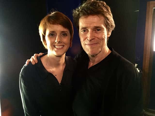 Bianca Ramoneda entrevista o ator norte-americano Willem Dafoe (Foto: Globo/Flávio Alexim)