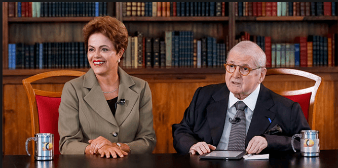 Jô entrevistou a Presidente Dilma em seu programa no ano passado (Foto reprodução)