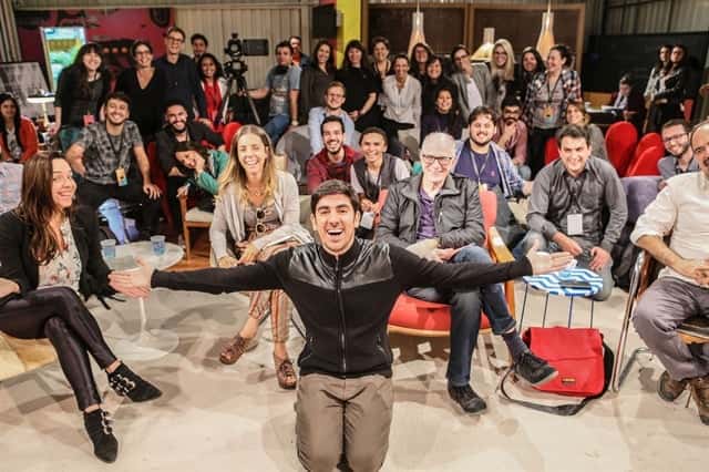 George Moura, Maurício Farias, Marcius Melhem, Adriana Falcão e Marcelo Adnet (Foto: Globo/Gianne Carvalho)