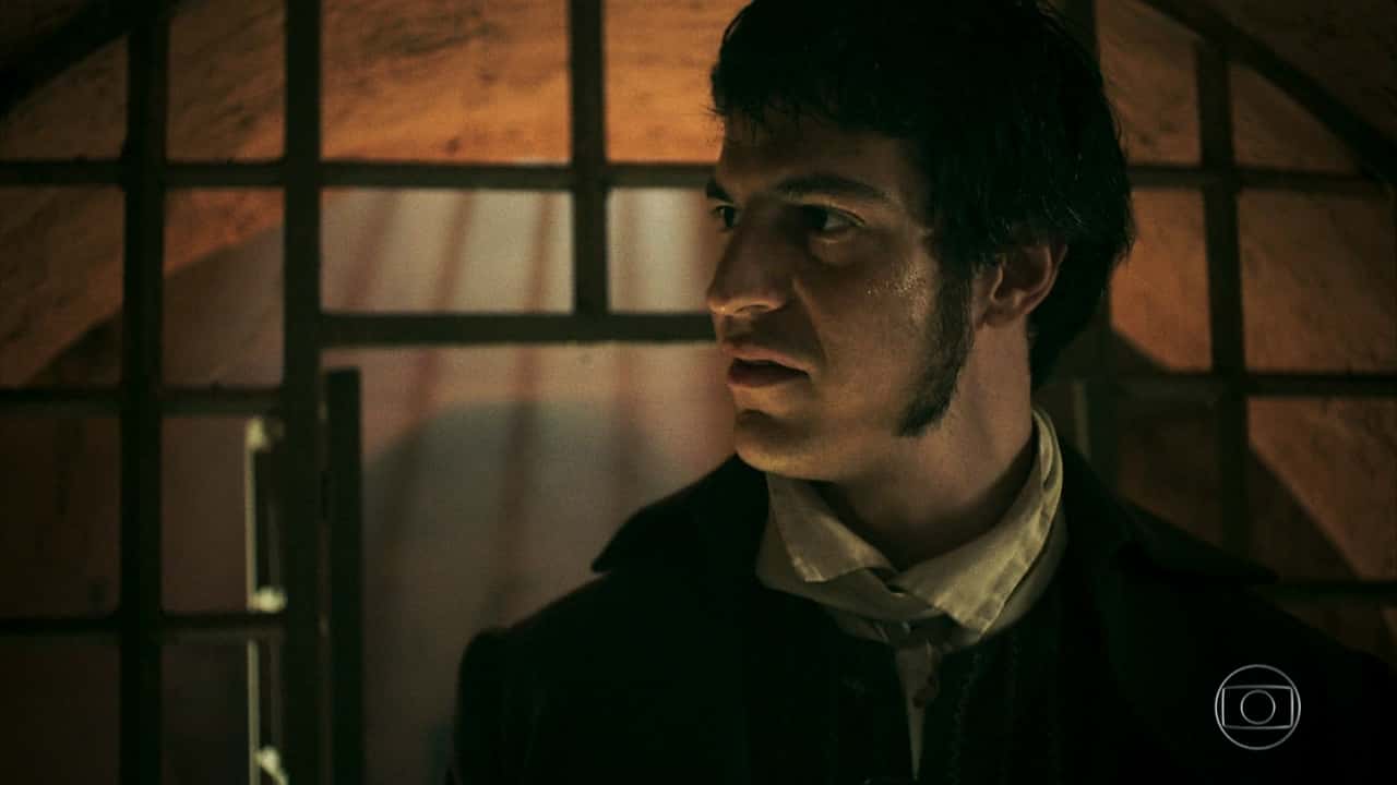 Rubião (Mateus Solano) em cena de "Liberdade, Liberdade" (Foto: Reprodução/Globo)