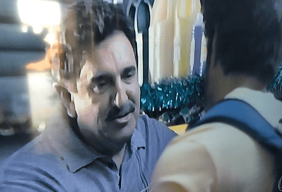 Ratinho atuando no filme "A Grande Vitória" da Globo (Foto reprodução0