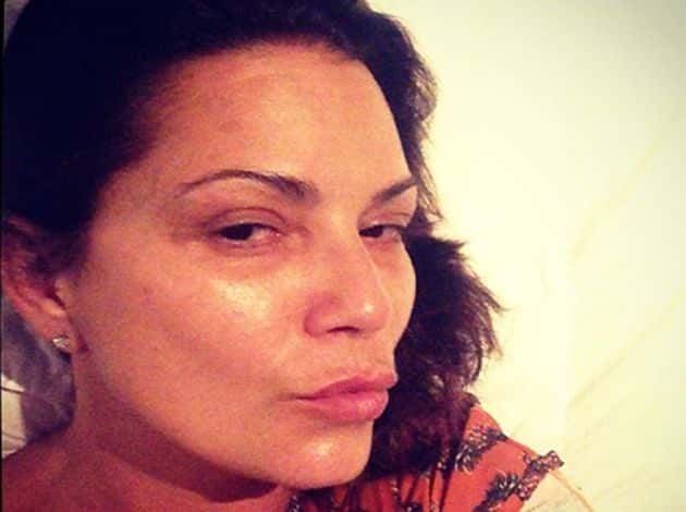 Luiza Brunet sem maquiagem (Foto: Reprodução)
