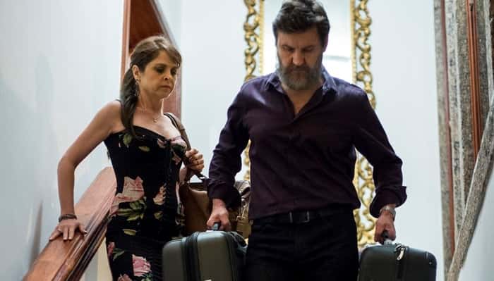 Antenor Ferraz (Antonio Calloni) e Vânia (Drica Moraes) em cena de "Justiça" (Foto: Globo/Estevam Avellar)