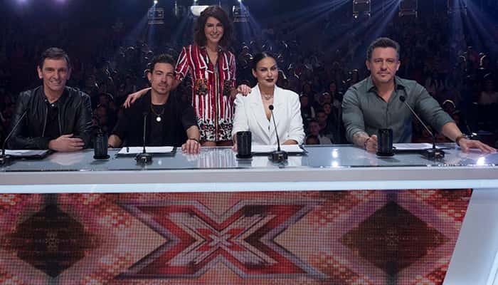 Fernanda Paes Leme e jurados do "X Factor Brasil" (Foto: Kelly Fuzaro/X Factor)