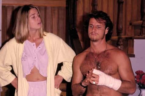 Letícia e Marcello em cena da novela Quatro por quatro (Foto: Arquivo)