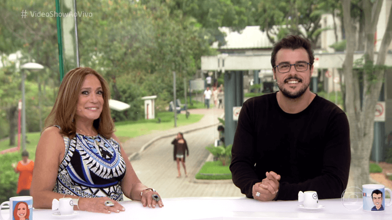 Susana Vieira e Joaquim Lopes no "Vídeo Show" (Foto: Reprodução/Globo)
