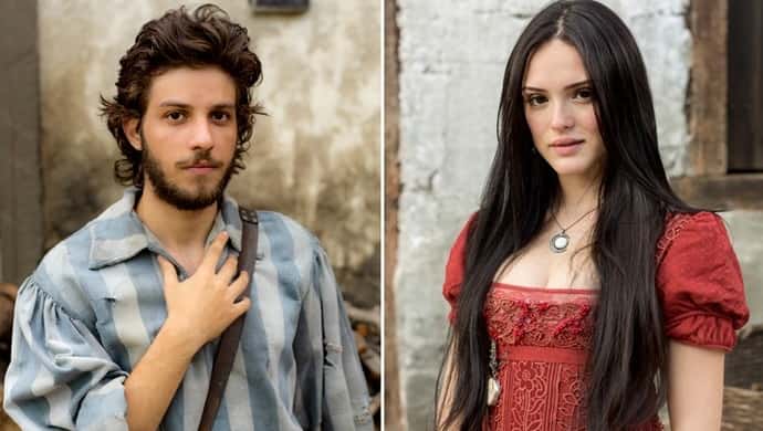 Chay Suede (Joaquim) e Isabelle Drummond (Anna) em "Novo Mundo" (Foto: Ellen Soares/ Gshow)