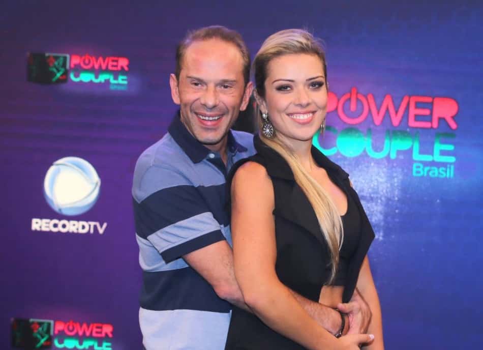 Rafael Ilha e a mulher, Aline Kezh no Power Couple(Foto: Divulgação)