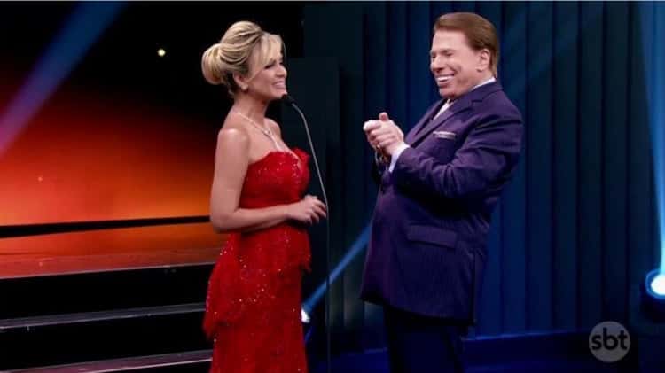 Eliana e Silvio Santos no Troféu Imprensa do ano passado. (Foto reprodução)