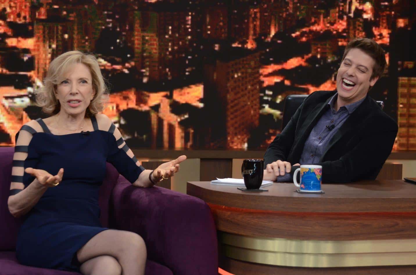 Marília Gabriela e Fábio Porchat (Antonio Chahestian/Record TV)