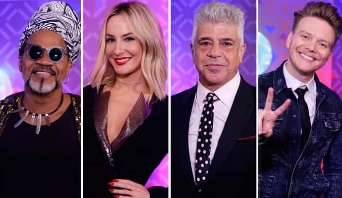 Carlinhos Brown, Claudia Leitte, Lulu Santos e Michel Teló (Foto: Artur Meninea/Gshow)