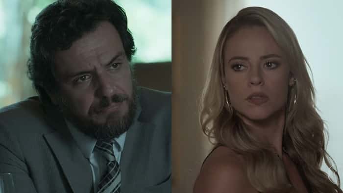 Caio (Rodrigo Lombardi) e Jeiza (Paolla Oliveira) em "A Força do Querer" (Foto: Reprodução/Globo)