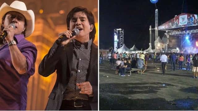 Show vazio de Chitãozinho e Xororó. (Foto: Divulgação/Reprodução/Facebook)