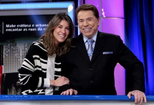 Rebeca Abravanel e Silvio Santos no comando do Roda a Roda (Foto: Lourival Ribeiro/SBT)