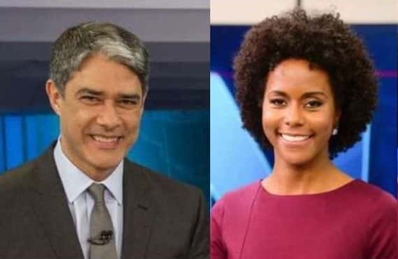 Bonner e Maju. Foto - montagem/divulgações.