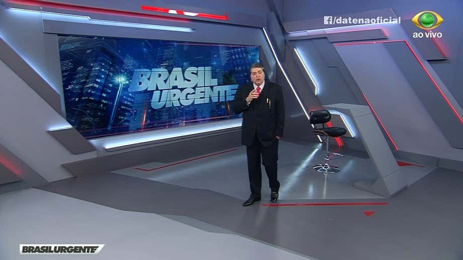 Novo cenário do "Brasil Urgente" (Foto: Reprodução / Carlos Geovane)