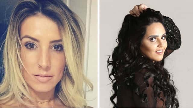 Mulher de Leo Moura ataca Perlla após funkeira relembrar traição Foto: Montagem