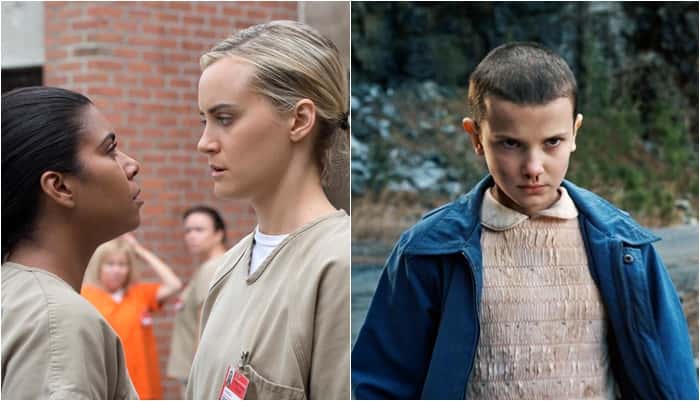"Orange is The New Black" e "Stranger Things" também correm risco na Netflix. (Foto: Montagem/Divulgação)