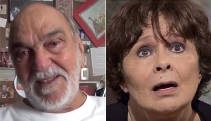 Lima Duarte e a filha, Débora. (Foto: Montagem/Reprodução/Youtube)