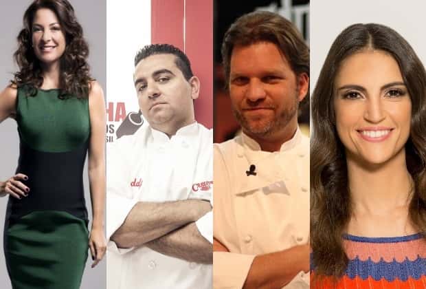 Apresentadores culinários. Foto - montagem.