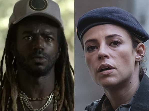 Bibi (Paolla Oliveira) vai prender Sabiá (Jonathan Azevedo) na novela "A Força do Querer". (Foto: Montagem/TV Foco)