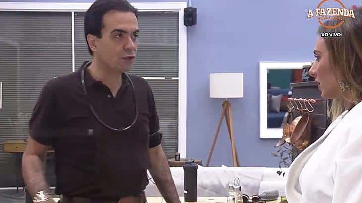 Fábio Arruda durante confinamento em "A Fazenda" (Foto reprodução)