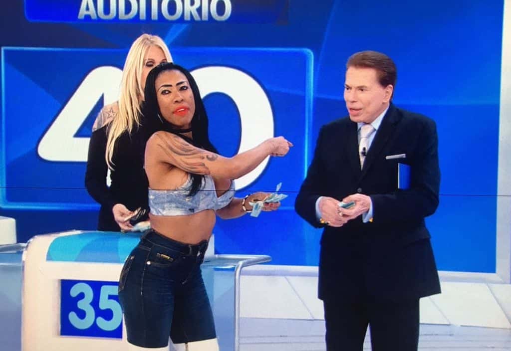 Inês Brasil e Silvio Santos juntos (Foto: Divulgação)