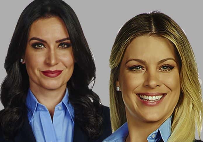Larissa Erthal e Renata Fan juntas no "Jogo Aberto". (Foto: Divulgação)