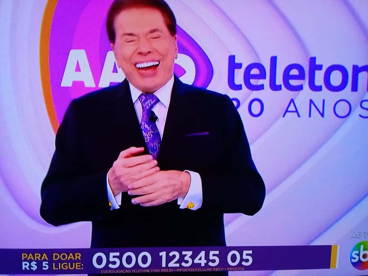 Silvio Santos no "Teleton" (Foto: Divulgação)