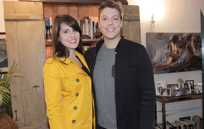 O apresentador Fábio Porchat e sua futura esposa, Nataly Mega (Foto: Reprodução)
