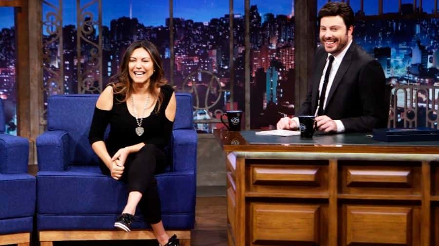 Márcia Goldschmitdt é a convidada do The Noite (Divulgação/SBT)