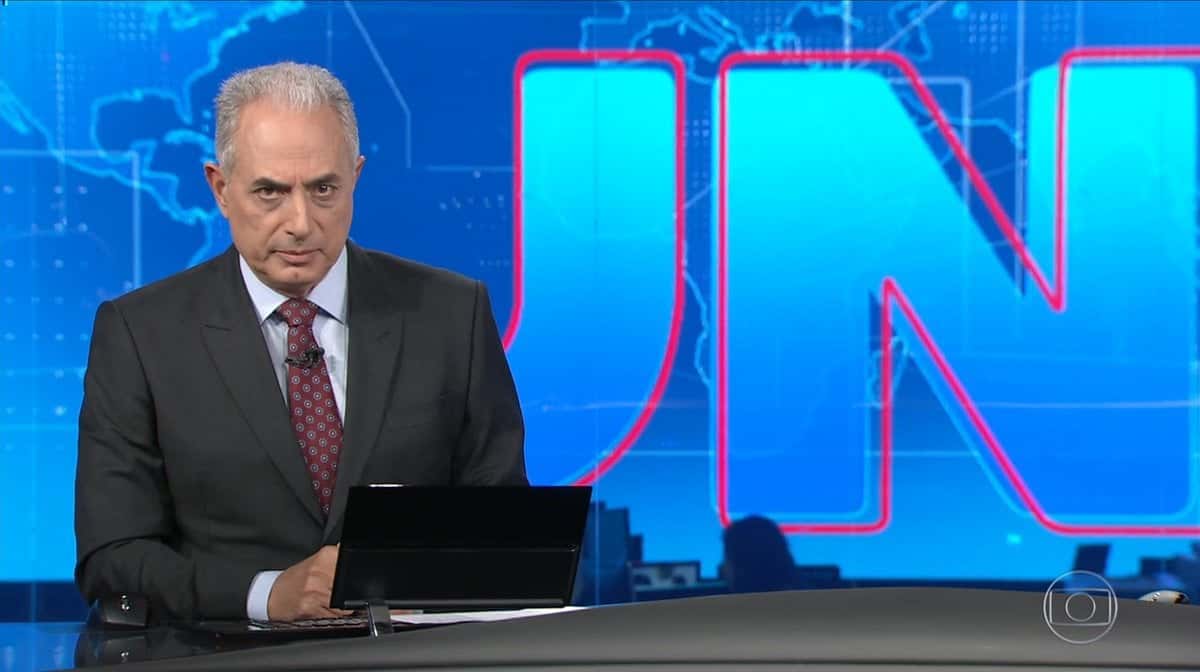 William Waack no Jornal Nacional (Foto: Reprodução/Globo)
