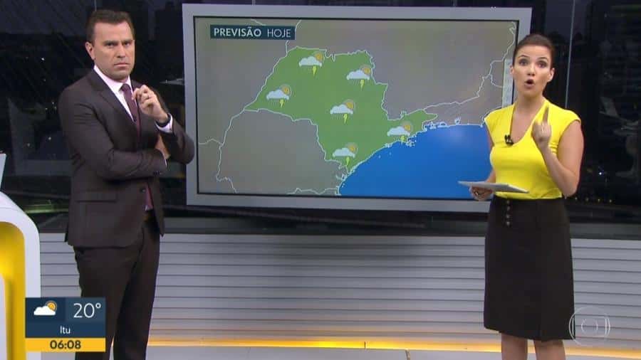 Bocardi e Sabrina na atração. Foto - reprodução.