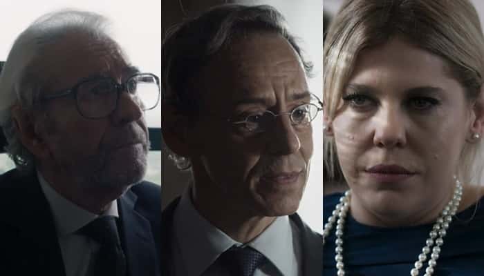 Juca de Oliveira, Emílio de Mello e Bárbara Paz em O Outro Lado do Paraíso (Foto: Reprodução/Globo)
