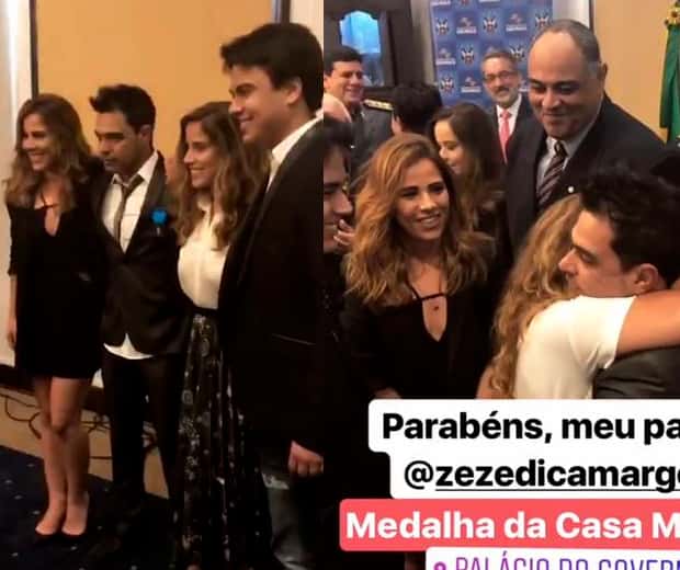 Zezé e as filhas (Foto: Reprodução)