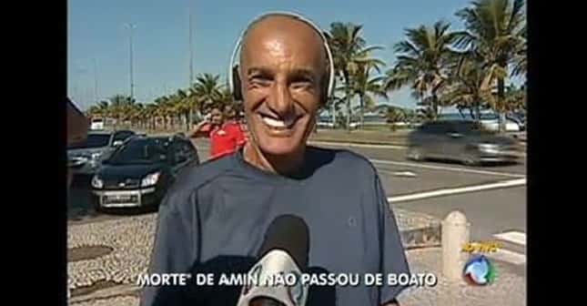 Amin na época de sua falsa morte na Record (Foto: Reprodução)