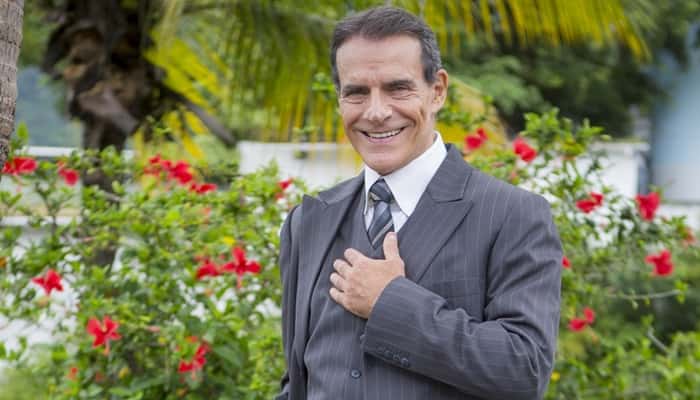 Mário Gomes caracterizado para personagem na novela Tempo de Amar (Foto: Artur Meninea/Gshow)