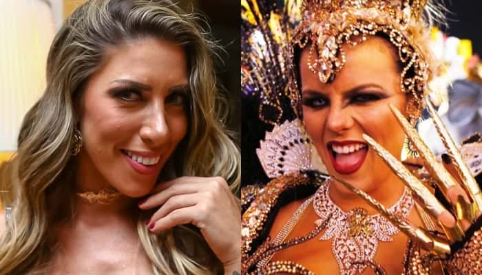 Tati Minerato partiu para cima de Renata Teruel em ensaio. (Foto: Reprodução/Montagem)