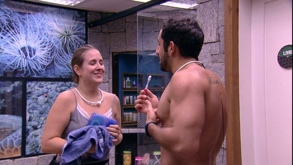 Patrícia e Kaysar no BBB18 (Foto: Reprodução)