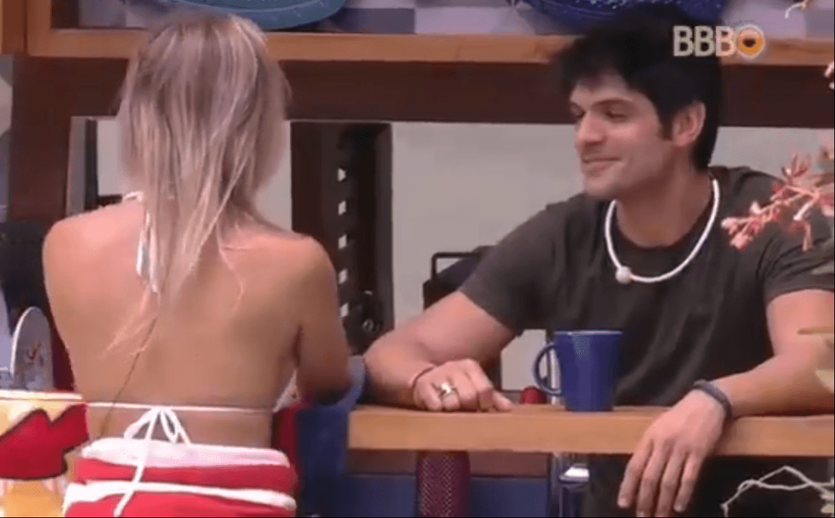 Lucas e Jéssica no BBB18 (Foto: Reprodução)