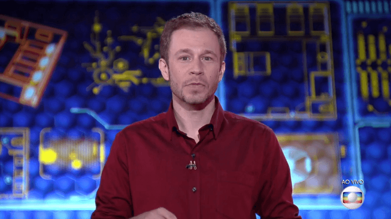 O apresentador Tiago Leifert no BBB18 (Foto: Reprodução/Globo)