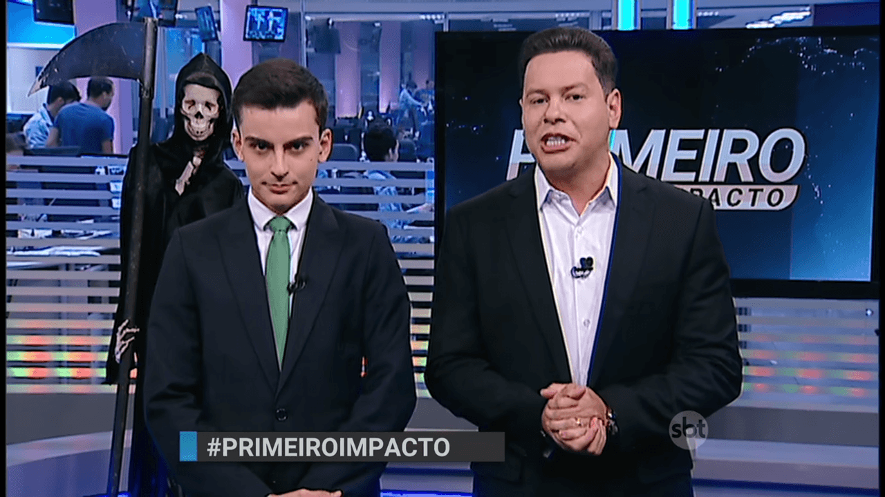 Dudu e Marcão no Primeiro Impacto. (Foto: Reprodução)