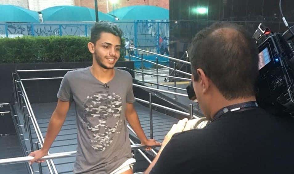 Eric em entrevista para a Record (Foto: Reprodução/Instagram)