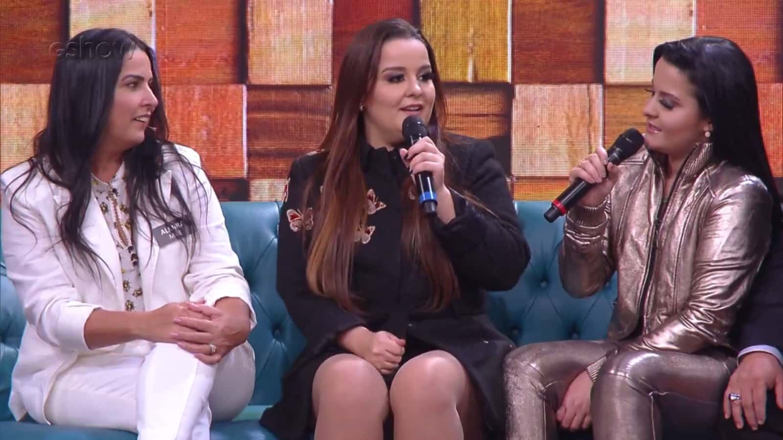 Maiara e Maraisa com a mãe no Tamanho Família (Foto: Divulgação/Globo)