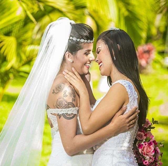 As duas se casaram (Foto: Reprodução)