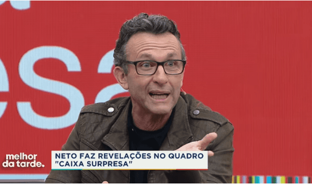 Neto na Band. Foto - reprodução.